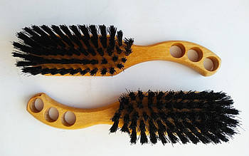 Щітка для взуття та одягу з ручкою чорна 19,7*4,5 см якість