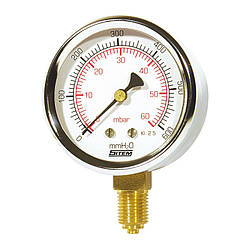 Манометр Icma для газу, нижнє під'єднання No282