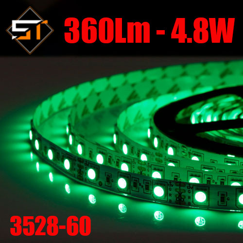 Світлодіодна стрічка B-LED Standart 12В 3528-60 зелений, негерметична, 1м