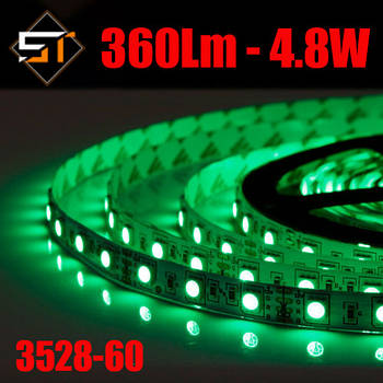 Світлодіодна стрічка B-LED Standart 12В 3528-60 зелений, негерметична, 1м