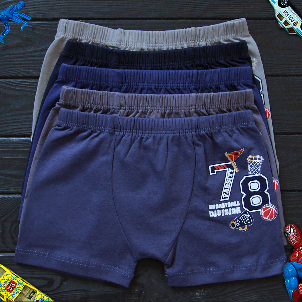 Дитячі труси боксери для хлопчика Nicoletta (вік: 5-6 років) | 5 шт.