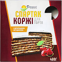 Коржі Домашні продукти 400г Спартак (шоколадні)