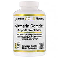 Силимарин (расторопша), Silymarin Complex, California Gold Nutrition, 360 капсул