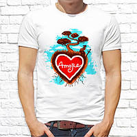 Мужская футболка с принтом Сердце "Amore" Push IT
