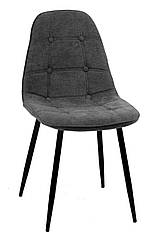 Стілець ALEX BK METAL ШЕНІЛ СІРИЙ G-110