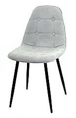 Стілець ALEX BK METAL ШЕНІЛ СІРИЙ G-102