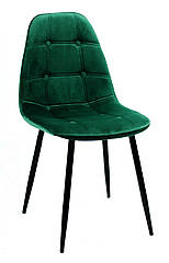 Стілець ALEX BK METAL ОКСАМИТ ЗЕЛЕНИЙ-5