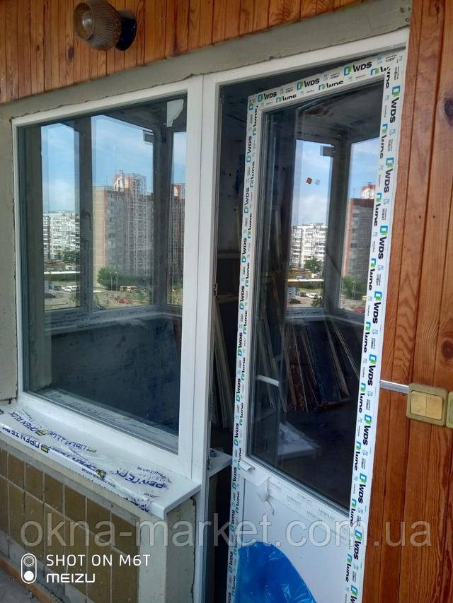Балконный блок WDS в Киеве пр. Маяковского 89 фото работы Окна Маркет™