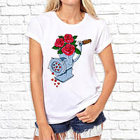 Женская футболка с принтом "Розы в мясорубке" Push IT