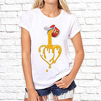 Женская футболка с принтом "Медовое сердце" Push IT