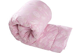 Одеяло искусственный лебяжий пух 145х210 см розовое