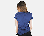 Жіноча футболка синя базова (темно-синій) Valueweight lady-fit Fruit of the Loom, фото 3