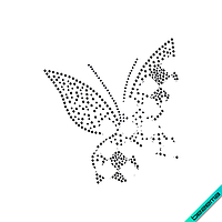 Термопереводки на шарфи Метелик (Скло,2мм-біл.,3мм-червон.,3мм-зол.)