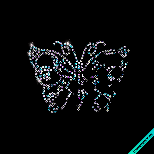 Аплпикации на сліпони,снікерси Метелики (Скло,3мм-бенз.)