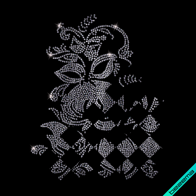 Термодрук на шорти Квітка (Скло,2мм-голуб.)