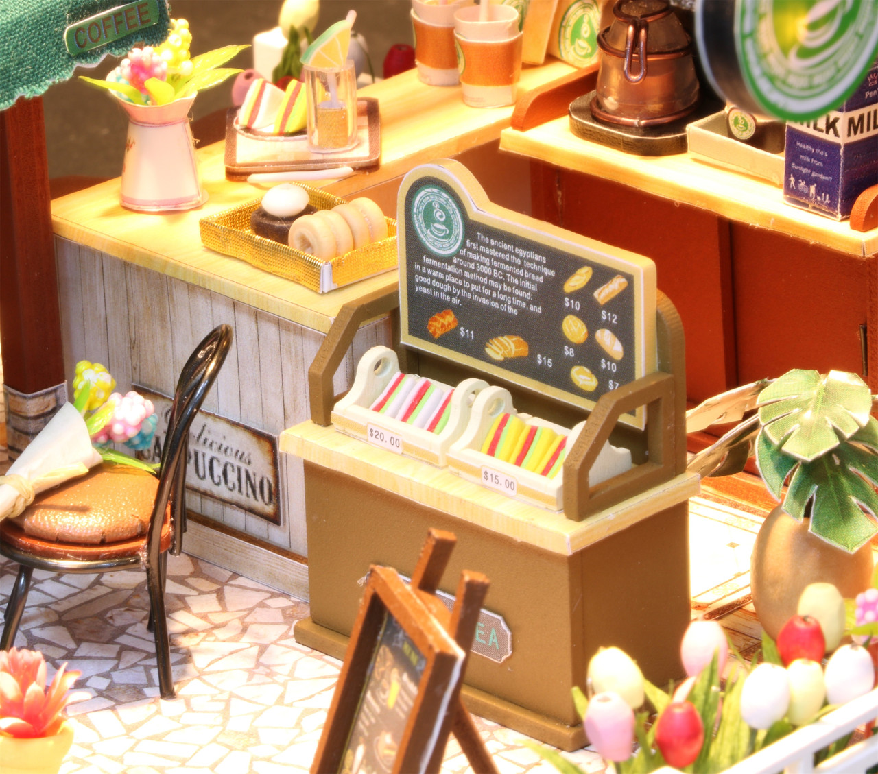 3D Румбокс Кафе "Coffee Time" - Кукольный Дом Конструктор / DIY Doll House от CuteBee - фото 10 - id-p1024816861