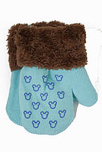 Дитячі варежкие утеплені махра Блакитний