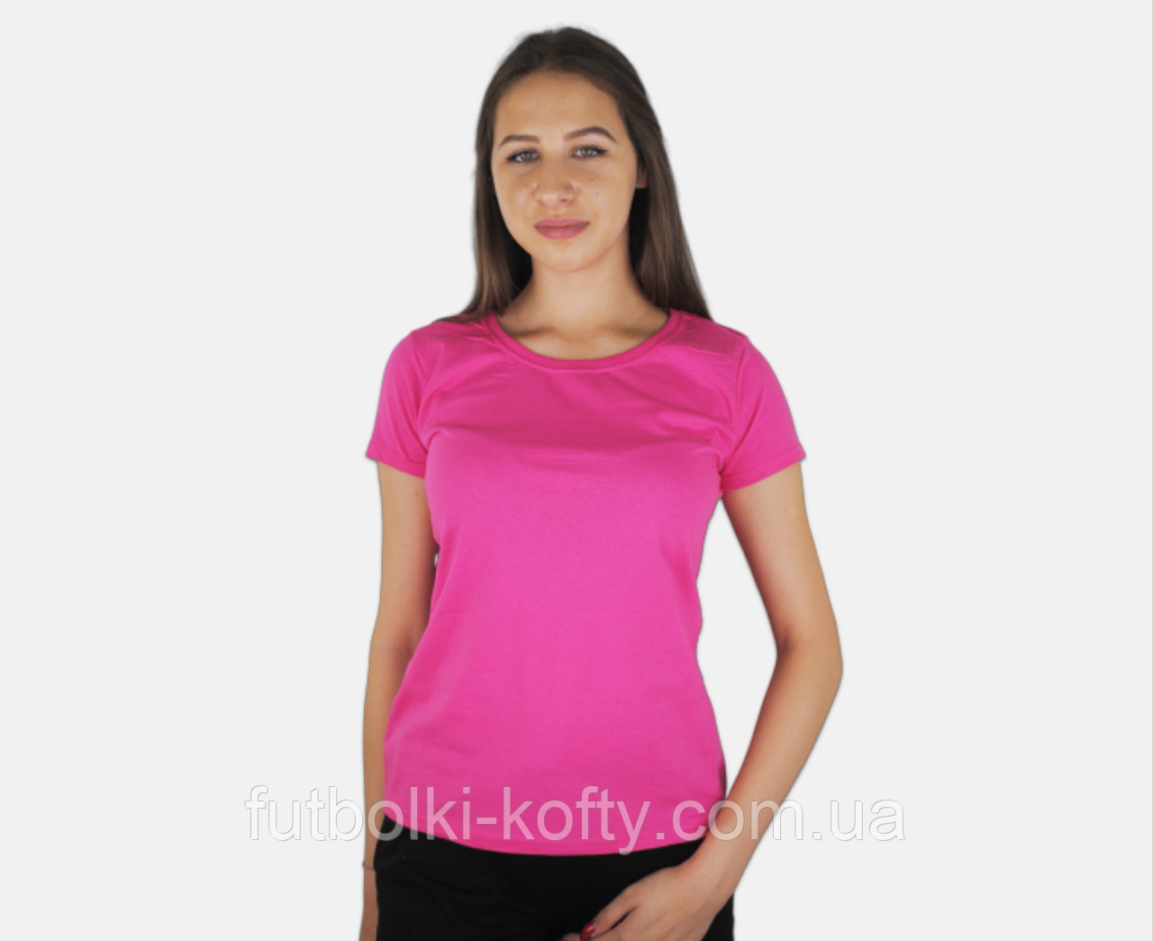 Жіноча футболка малинова базова Valueweight lady-fit Fruit of the Loom XXL, 52, 100% бавовна, фото 1