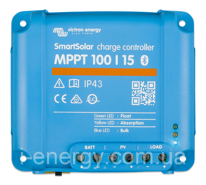 Сонячний контролер заряду SmartSolar MPPT 100/15 Bluetooth SCC110015060R Victron Energy 100В 15А