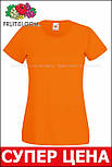 Жіноча футболка оранжева базова Valueweight lady-fit Fruit of the Loom XXL, 52, фото 9