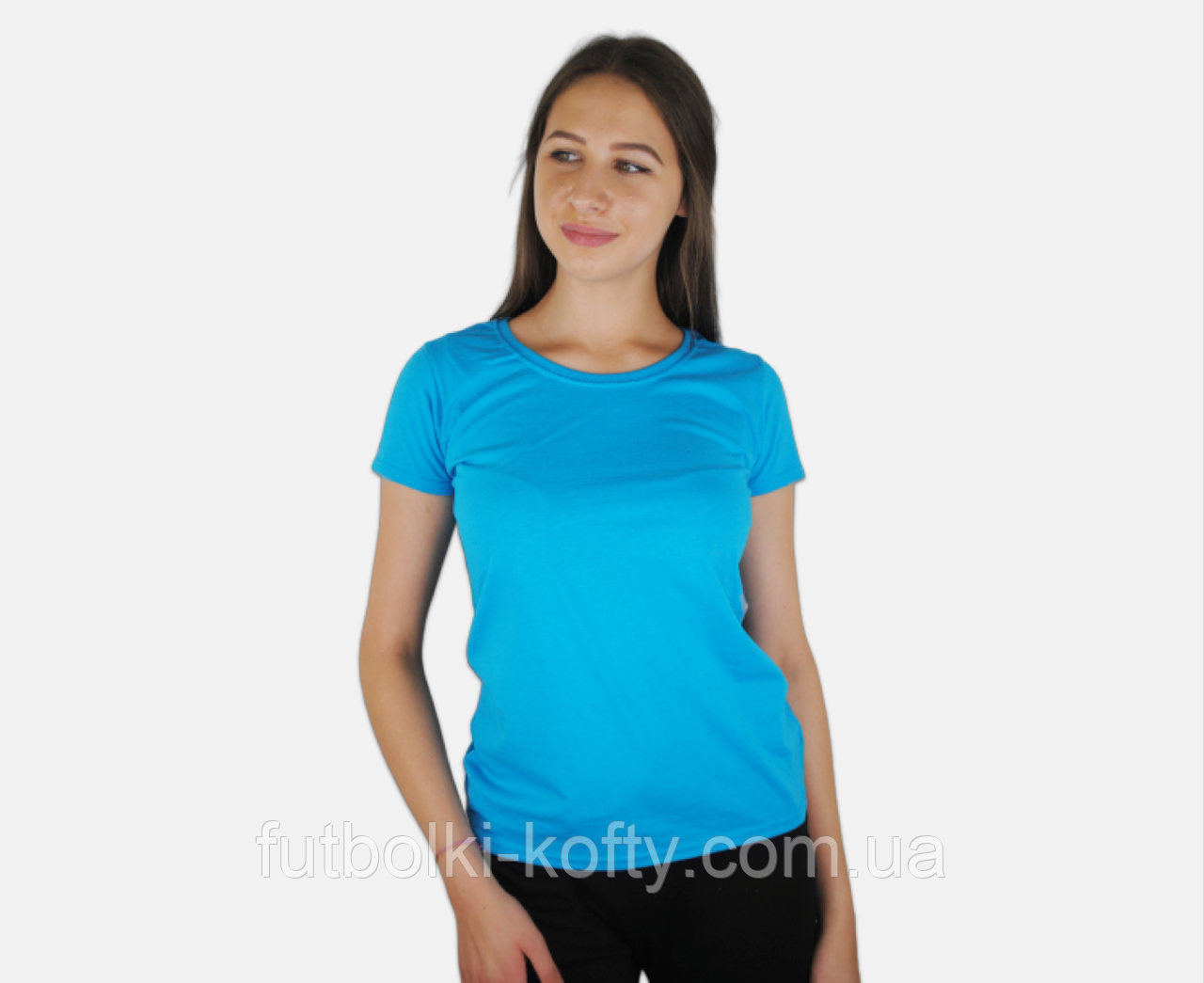 Жіноча футболка синя базова (ультрамарин) Valueweight lady-fit Fruit of the Loom XXL, 52, фото 1