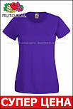 Жіноча футболка фіолетова базова Valueweight lady-fit Fruit of the Loom XXL, 52, фото 6
