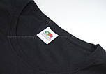 Жіноча футболка чорна базова Valueweight lady-fit Fruit of the Loom XXL, 52, 100%бавовна, фото 5