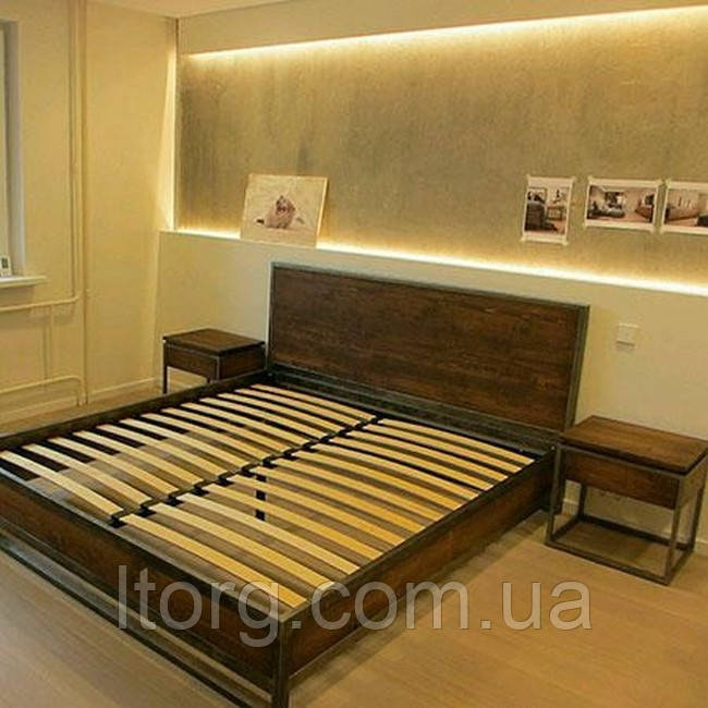 Ліжко в стилі LOFT (NS-970000130), вис-10000 мм, шир-210 мм, довж-1900 мм,, фото 1