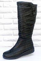 Сапоги женские зимние кожаные на полную широкую ногу 36-41 размер от производителя (код:МА-254-Т)