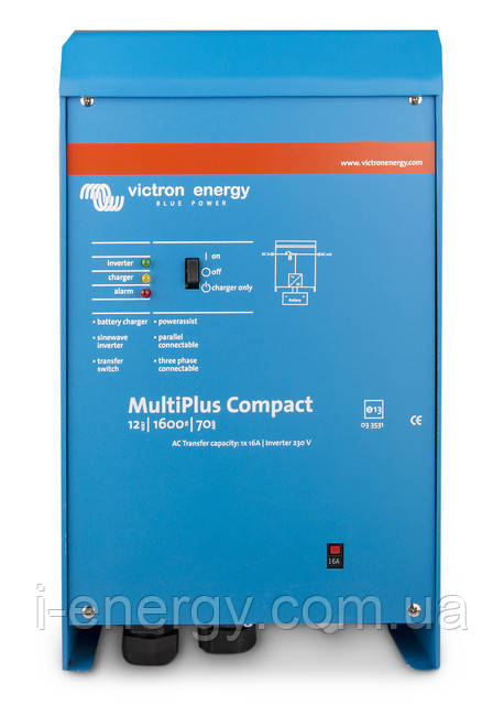 Гібридний інвертор MultiPlus C 24/1200/25-16 CMP241220000 Victron Energy 24В 1200ВА 25А