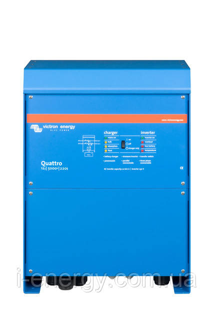 Гібридний інвертор Quattro 12/5000/220-100/100 QUA125020000 Victron Energy 12В 5000ВА 220А