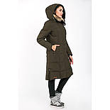 Довгий жіночий пуховик Camel Active 330075-36 хакі XL, фото 3