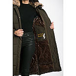 Довгий жіночий пуховик Camel Active 330075-36 хакі XL, фото 6
