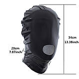 Маска БДСМ вінілова чорна, фото 3