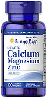 Мінеральний комплекс Puritan's Pride — Calcium Magnesium Zinc (100 таблеток)