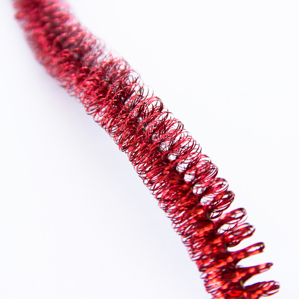 Новорічна прикраса - мішура, 700x2 см, ПВХ, червона (ГВС-20/7-3), фото 1