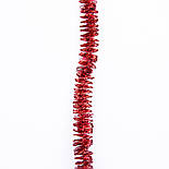 Новорічна прикраса - мішура, 700x2 см, ПВХ, червона (ГВС-20/7-3), фото 2