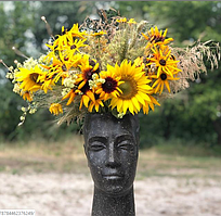 Скульптурне кашпо, кашпо з бетону, горшок для вазона