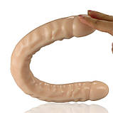 Подвійний фаллоімітатор силіконовий XL, фото 2