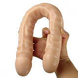 Подвійний фаллоімітатор силіконовий XL, фото 5