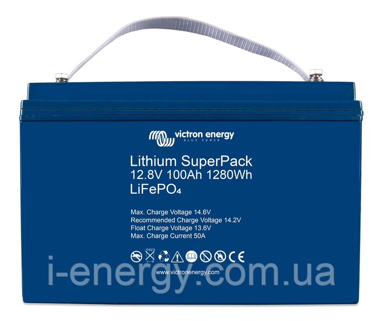 Акумулятор Lithium SuperPack 12,8 V/100Ah High current (M8) LiFePO4 BAT512110712 Victron Energy 12,8В 100Аг