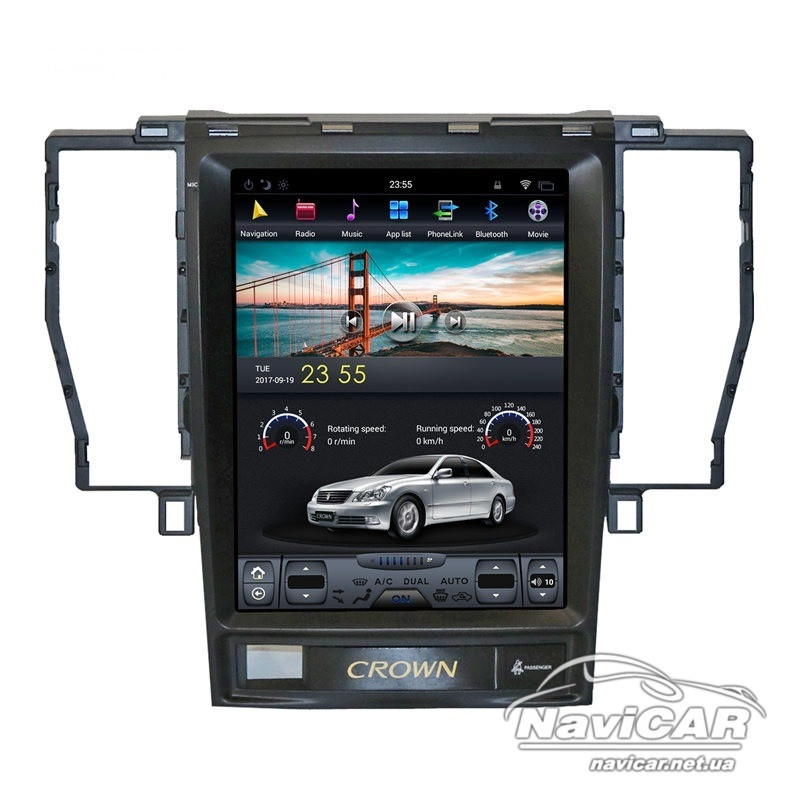 Штатна магнітола для Toyota Crown 2005-2009 Tesla Style на Android