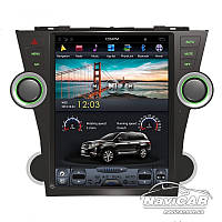 Штатная магнитола для Toyota Highlander 2009-2013 Tesla Style на Android