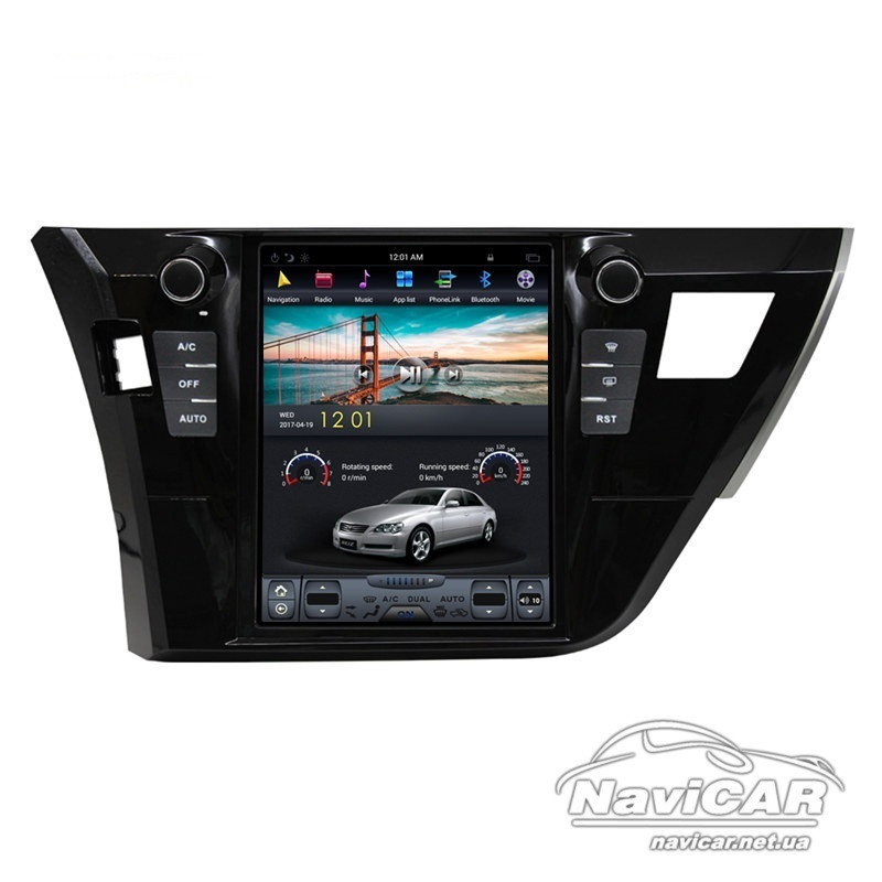 Штатна магнітола для Toyota Corolla 2014-2016 Tesla Style на Android
