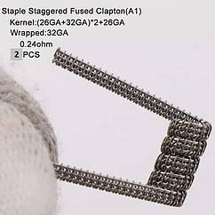 Staggered Fused койл (спіраль) 0,24 ом для електронних сигарет 2 шт.
