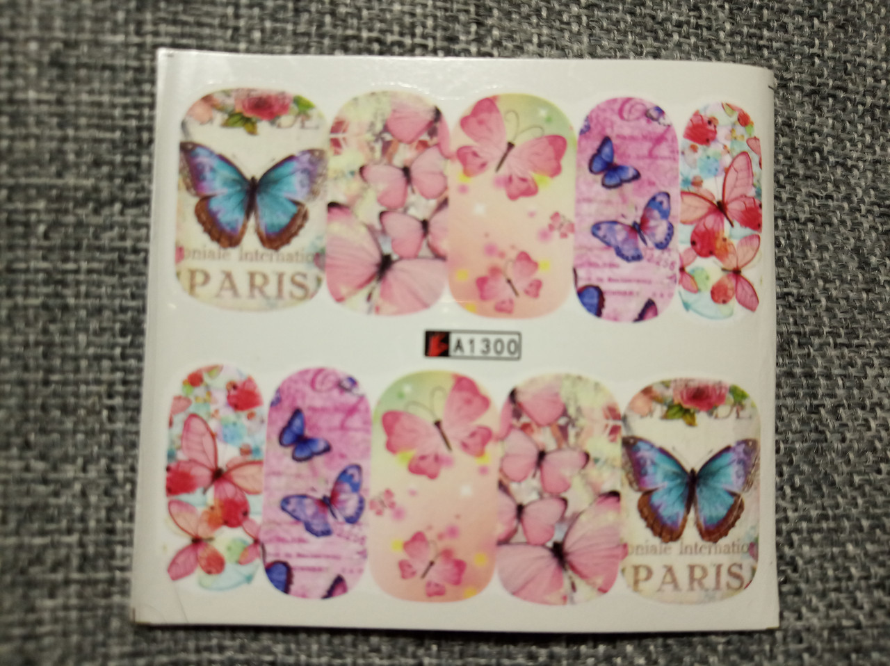 Слайдер-дизайн для нігтів (водні наклейки на нігті) A1300, фото 1