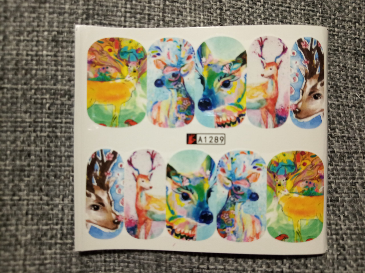 Слайдер-дизайн для нігтів (водні наклейки на нігті) A1289, фото 1