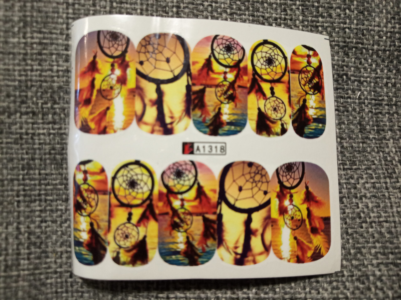 Слайдер-дизайн для нігтів (водні наклейки на нігті) A1318, фото 1