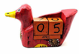 Календар настільний "Качка" дерев'яний (13х8х4 см)