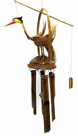 Музика вітру бамбукова + кокос "Лелека" (70х40х15 см)